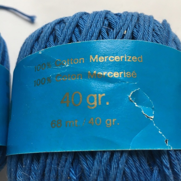 Lot of 2 Viana Felicita Blue 40 gms 68 Meters 100% Cotton Made in Italy - Picture 2 of 2